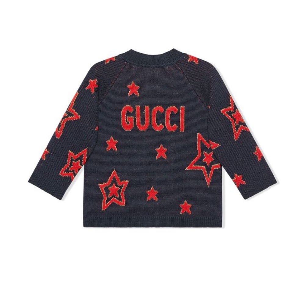 Gucci Kids star jacquard cardigan